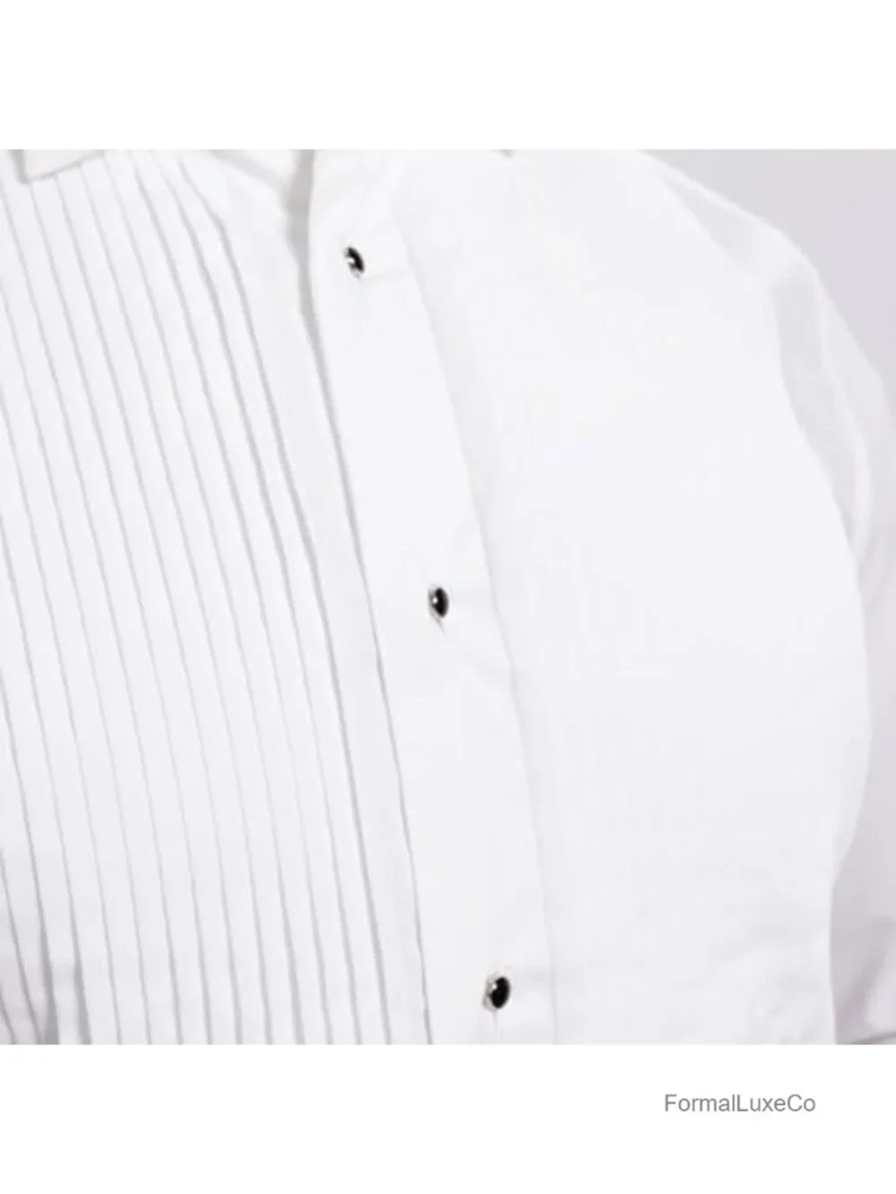 Men's Tuxedo Shirt Wing Collar French Cuffs Stretch Long Sleeve White Tie Formal